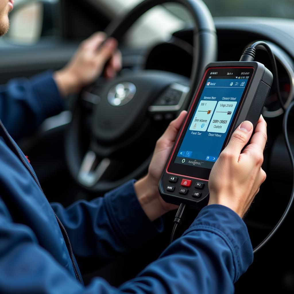 Car Diagnostic Scanner in Action