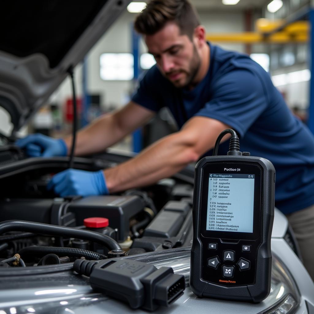 Car Diagnostic Scanner in Action