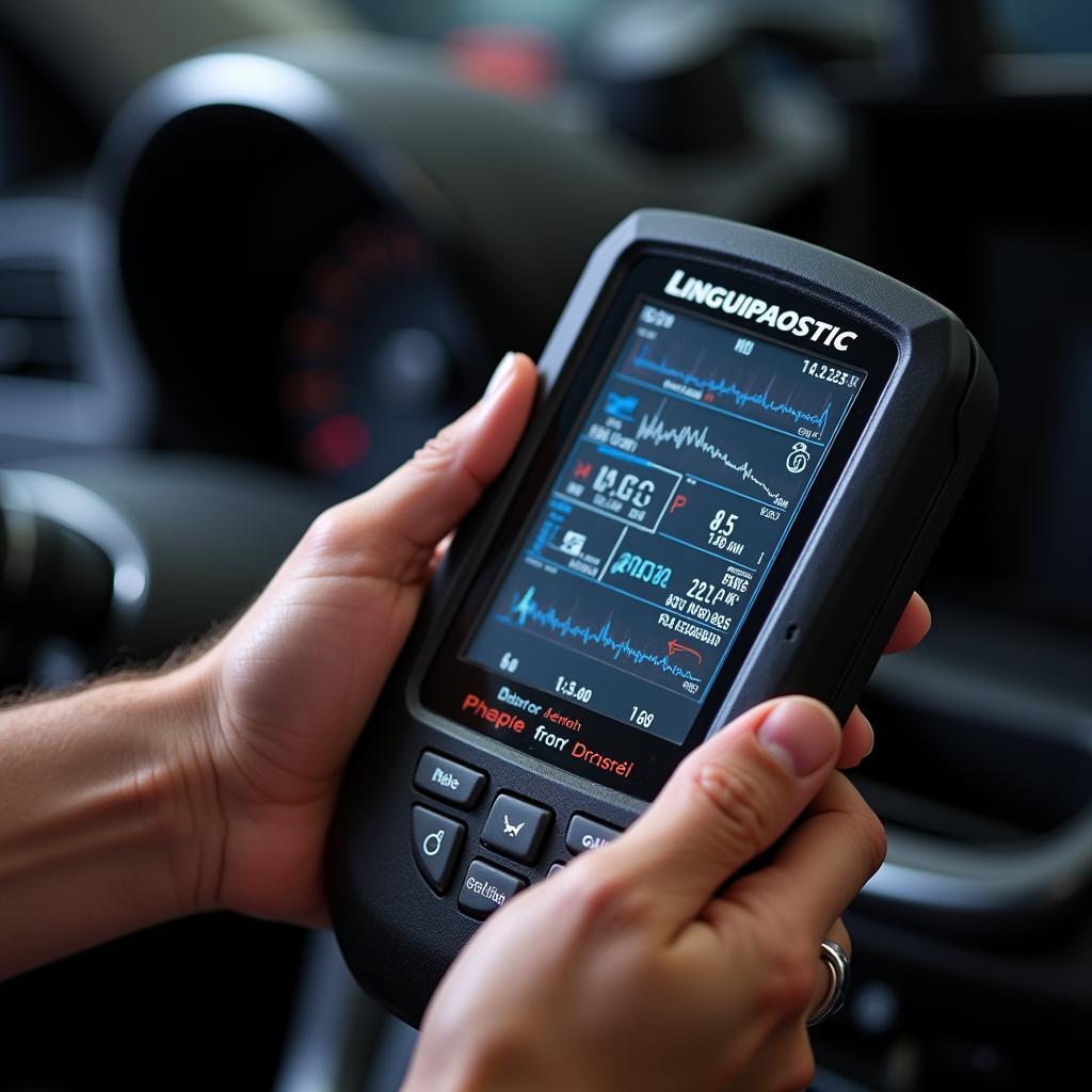 Mechanic Using a Car Diagnostic Scanner