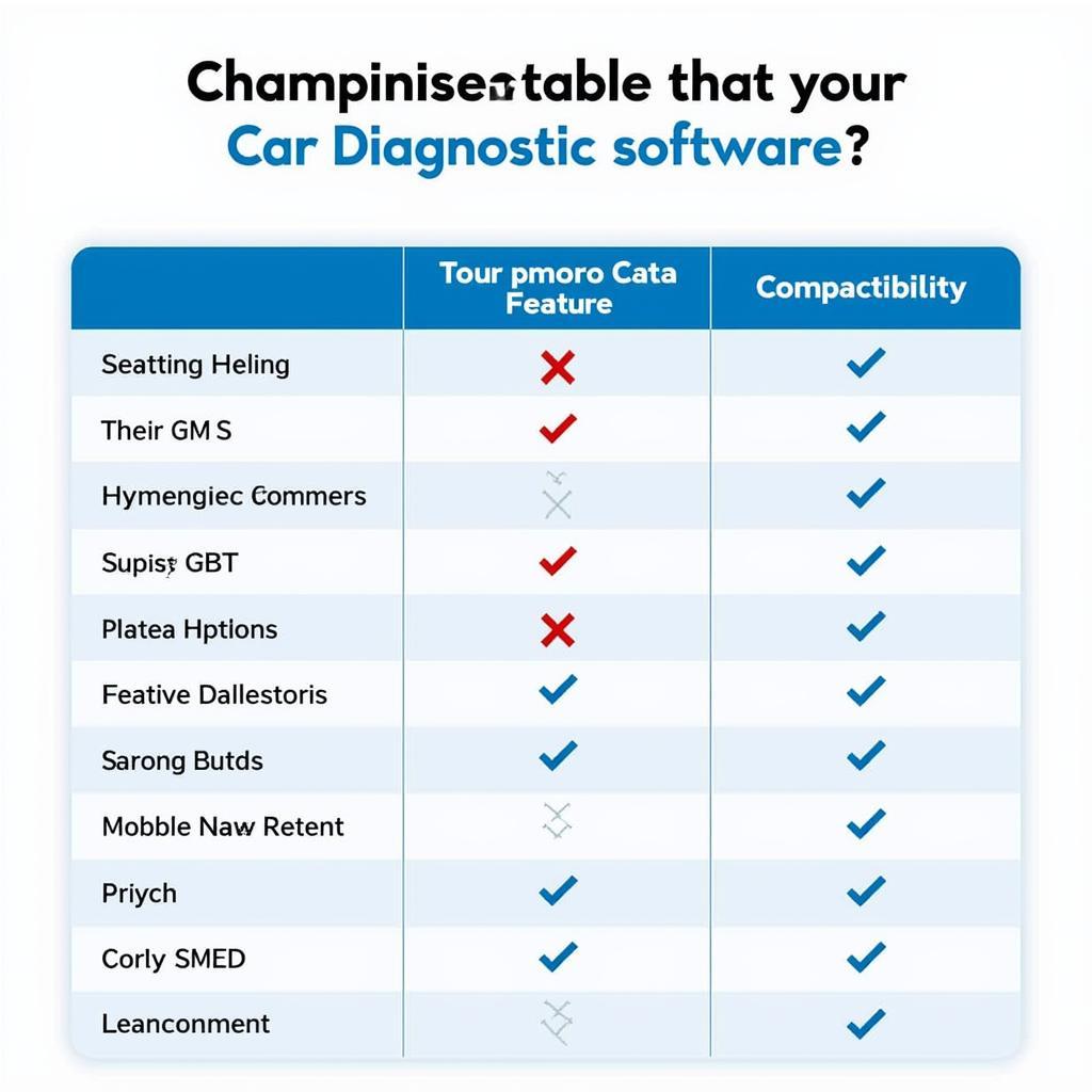 Comparison Table of Popular Diagnostic Software