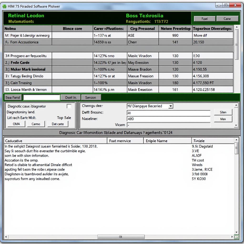 Car Diagnostic Software Interface