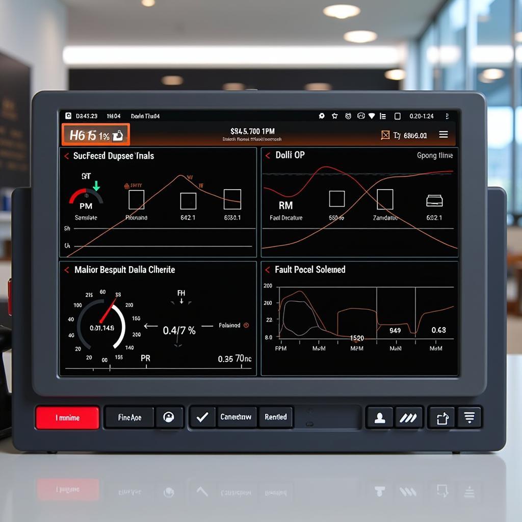 Modern car diagnostic software interface on a laptop