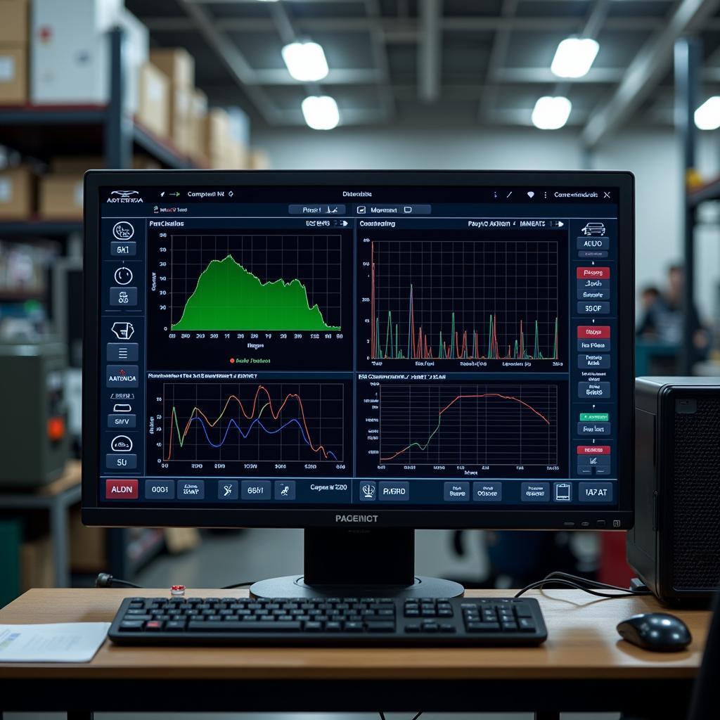 Detailed view of diagnostic software interface on a computer screen