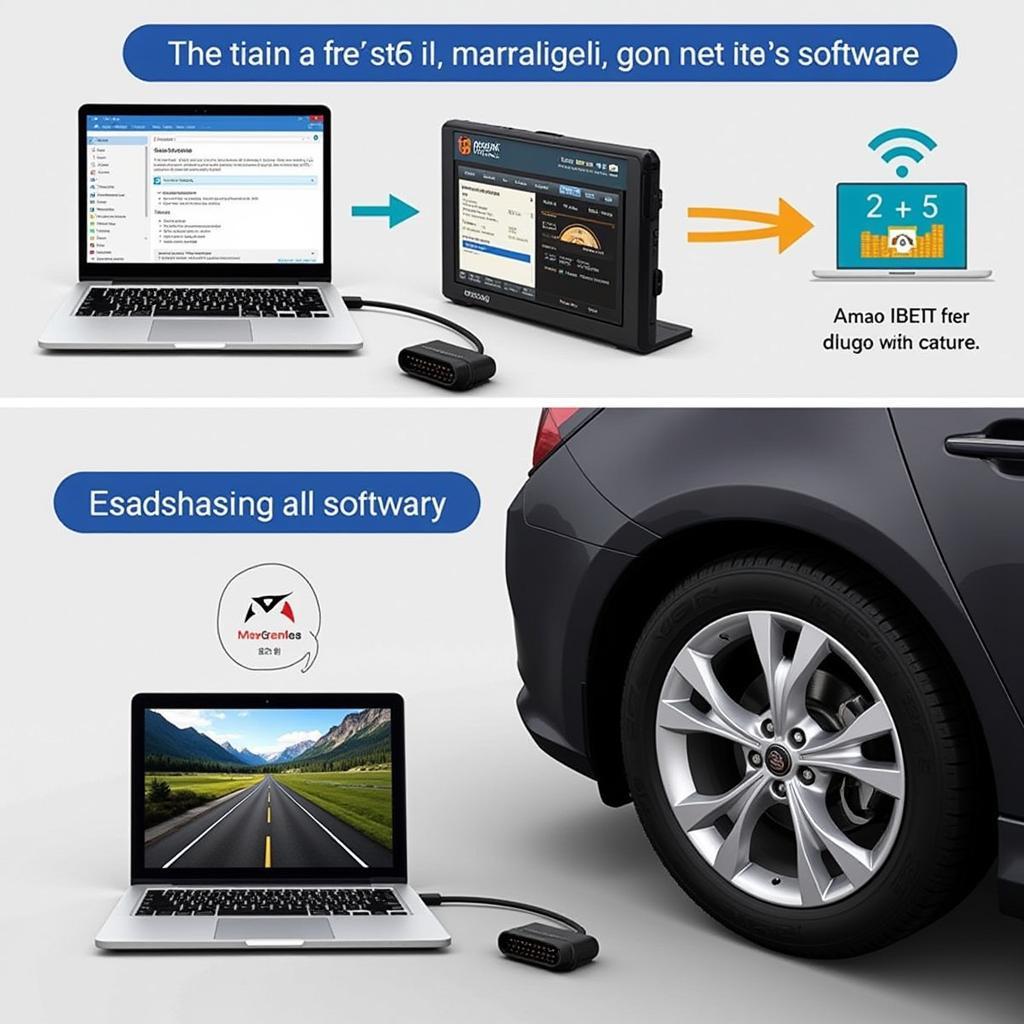 Car Diagnostic Software Laptop Connection