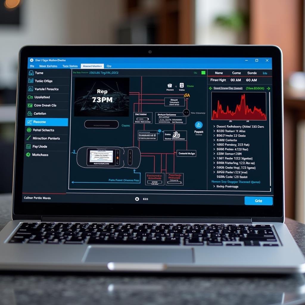 Diagnostic Software on Laptop