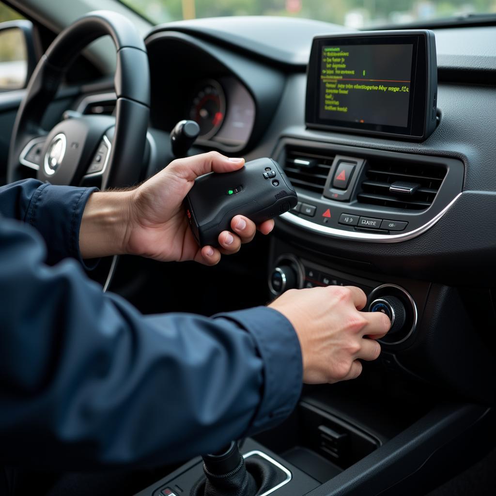 Car Diagnostic Specialist Using OBD Scanner