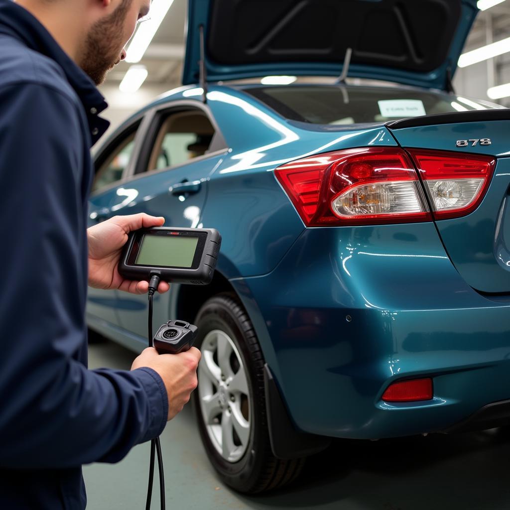 Car Diagnostic Test at Mechanic