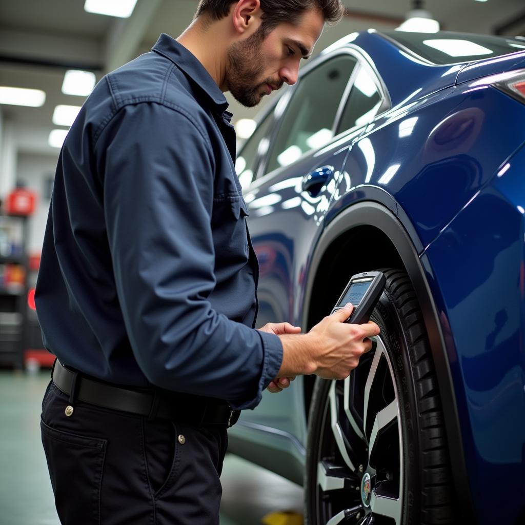 Car Diagnostic Test at Garage