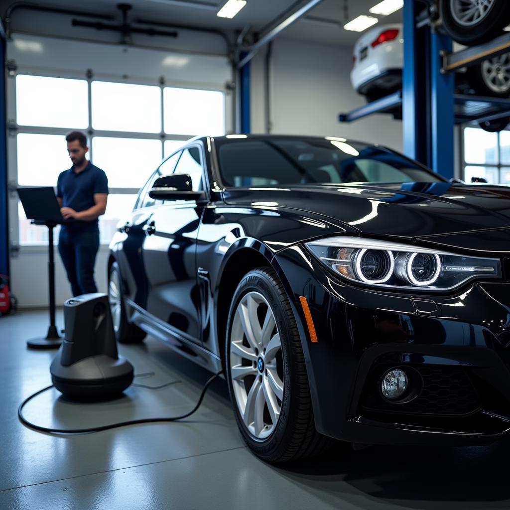 Car Diagnostic Test at Garage