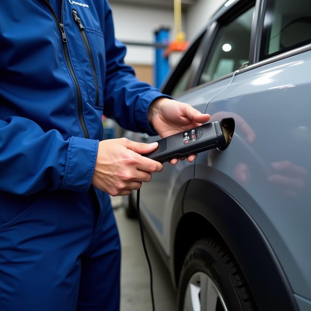 Mechanic Performing Car Diagnostic Test in Cookstown