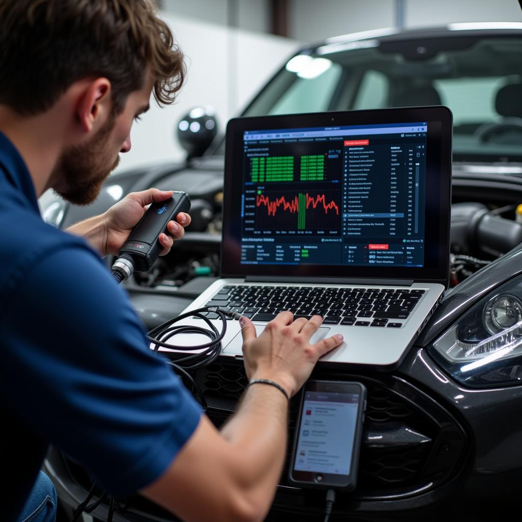 Car Diagnostic Test in Progress