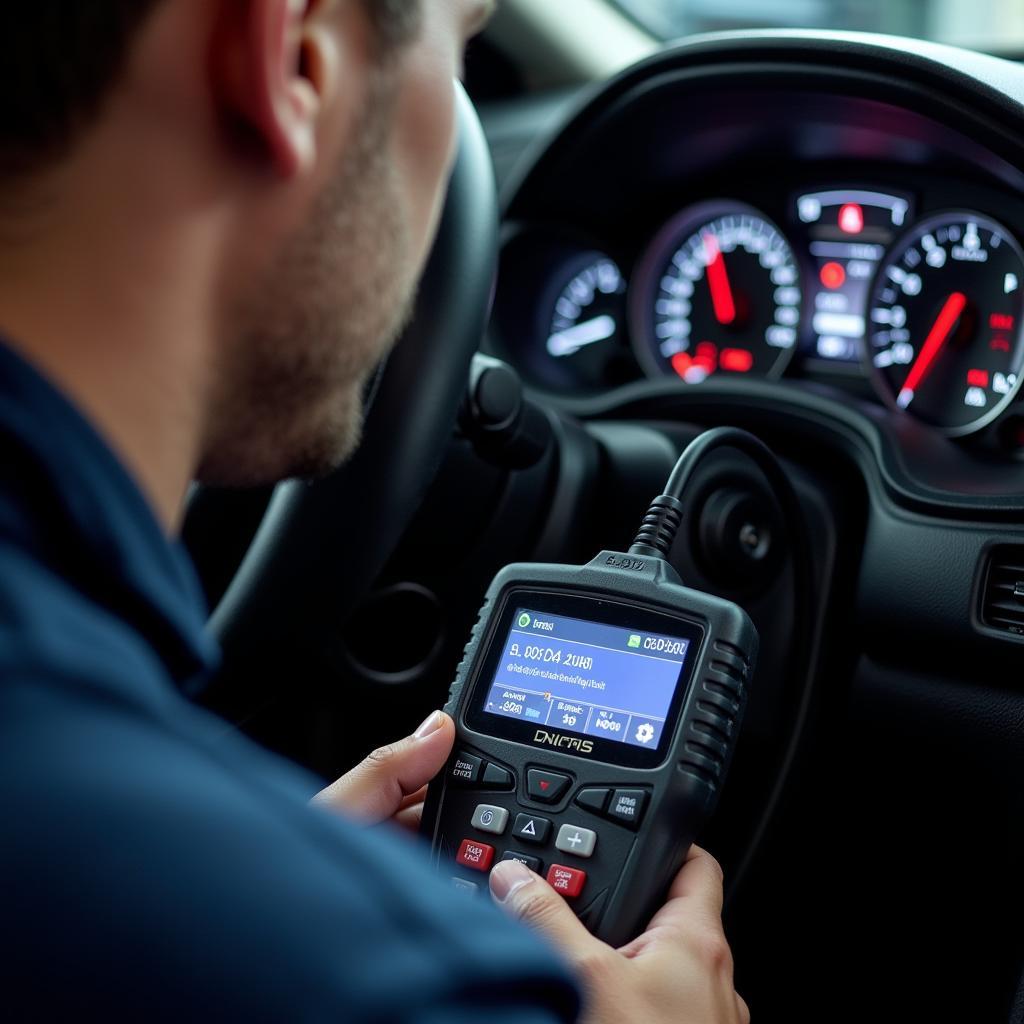 Car Diagnostic Test in Progress