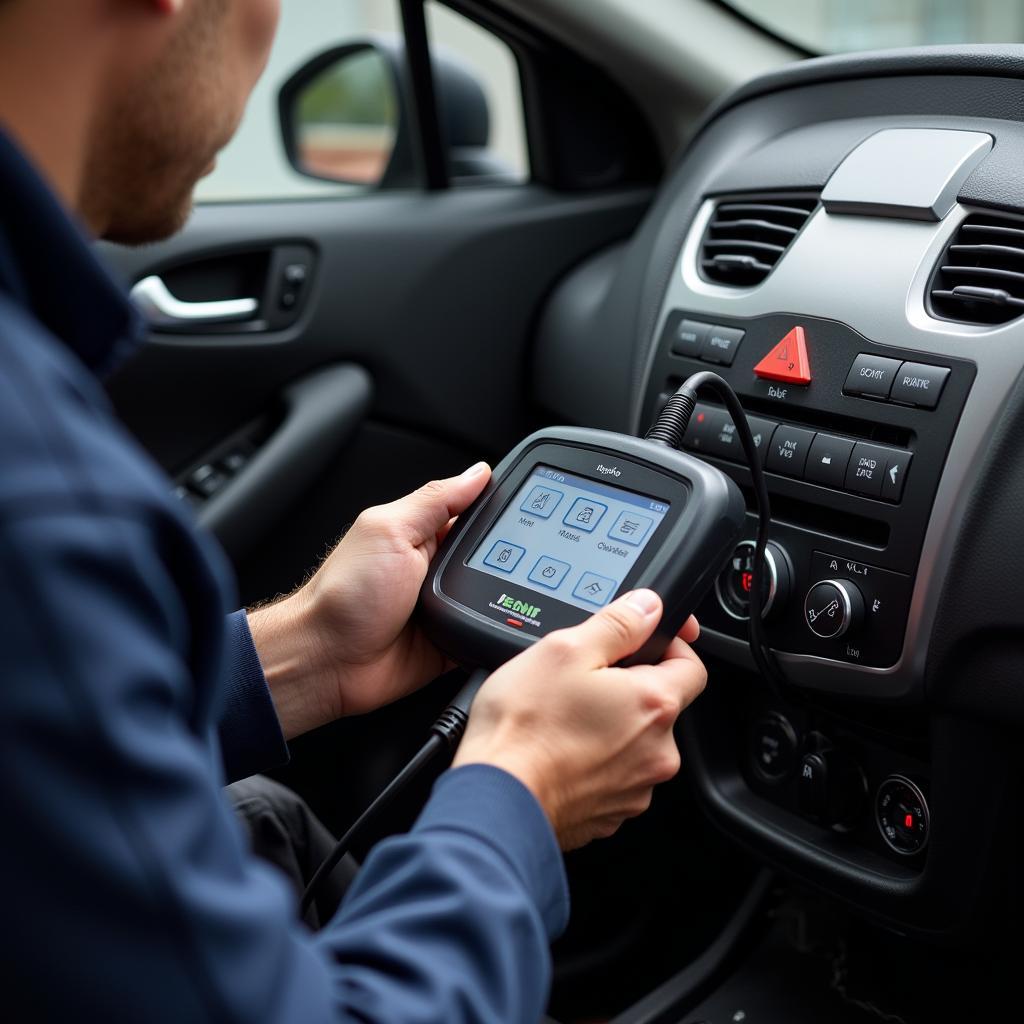 Car Diagnostic Test in Progress