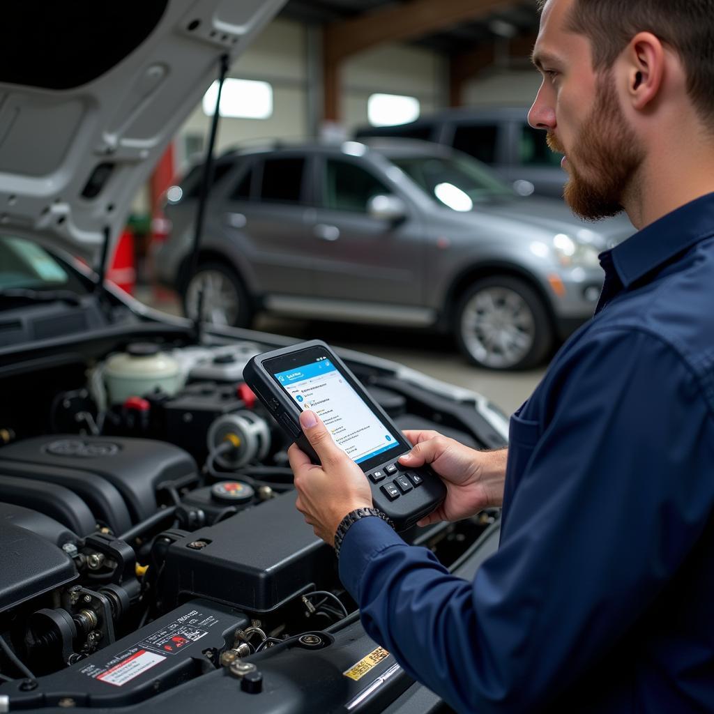 Car Diagnostic Test in Progress