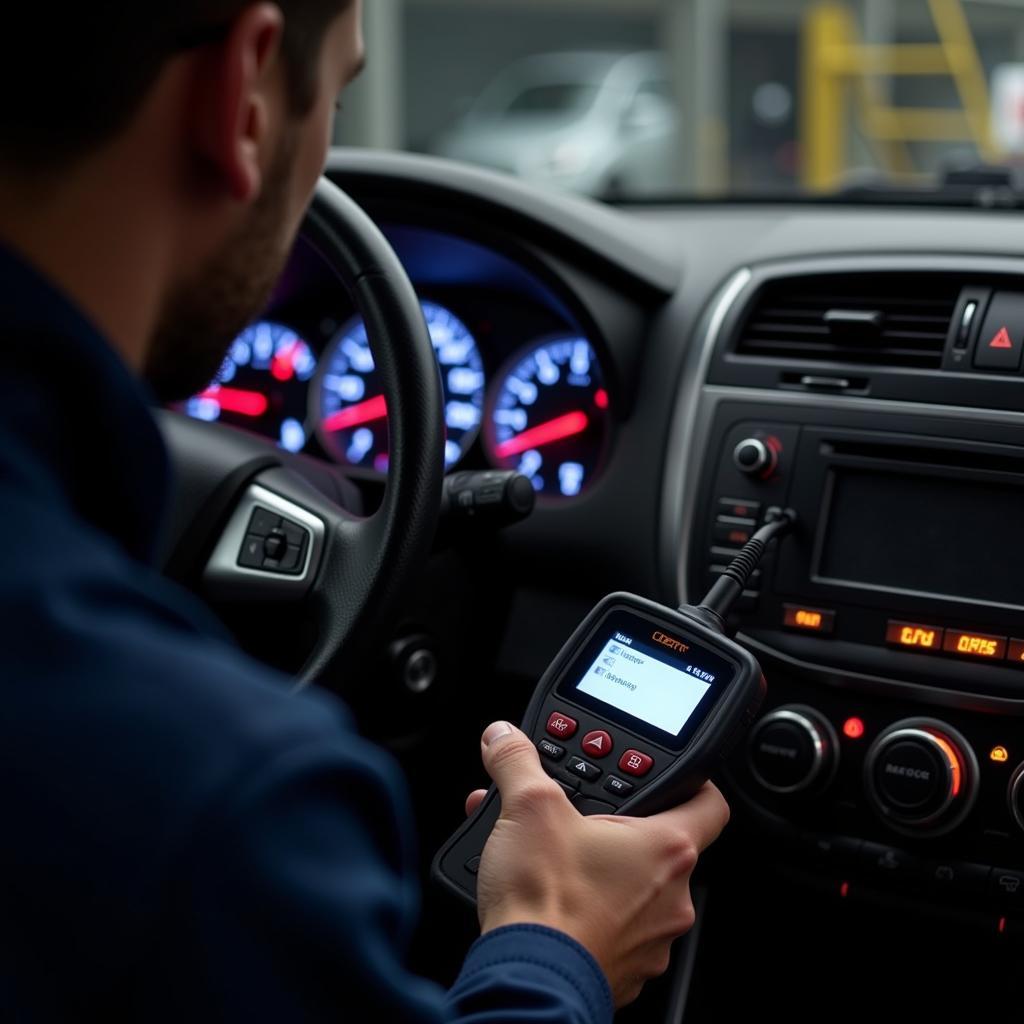 Car Diagnostic Test in Progress