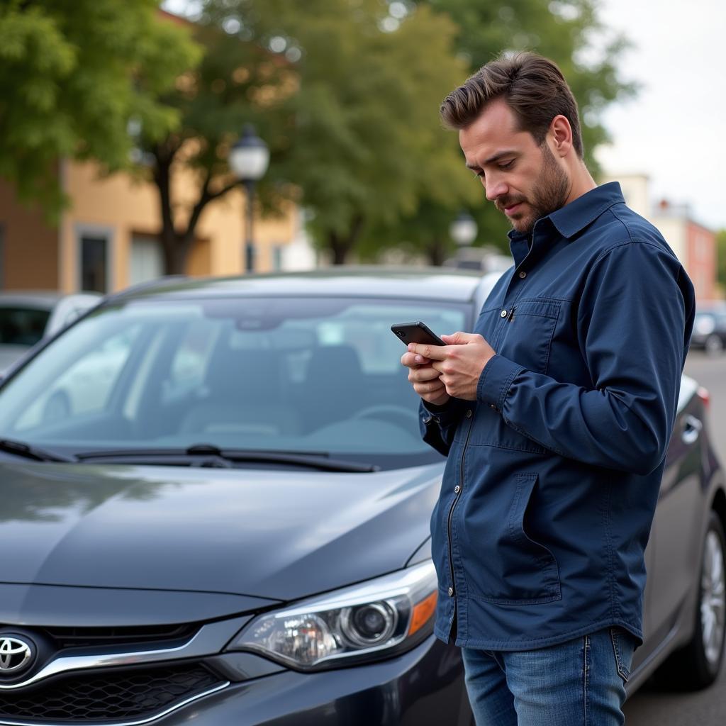 Car owner considering their options for a diagnostic test