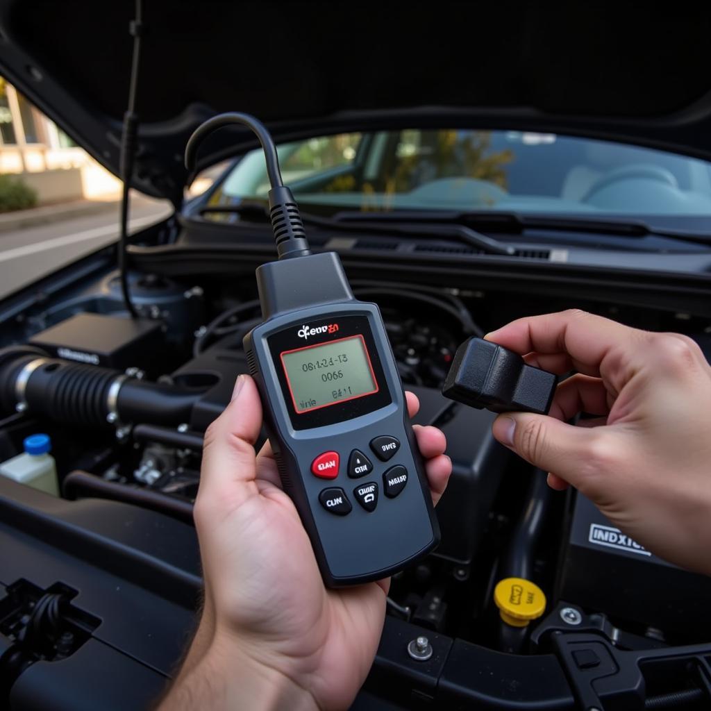 Car diagnostic test using a scan tool