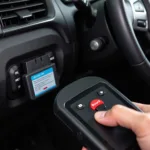 Car Diagnostic Tool Connected to OBD2 Port