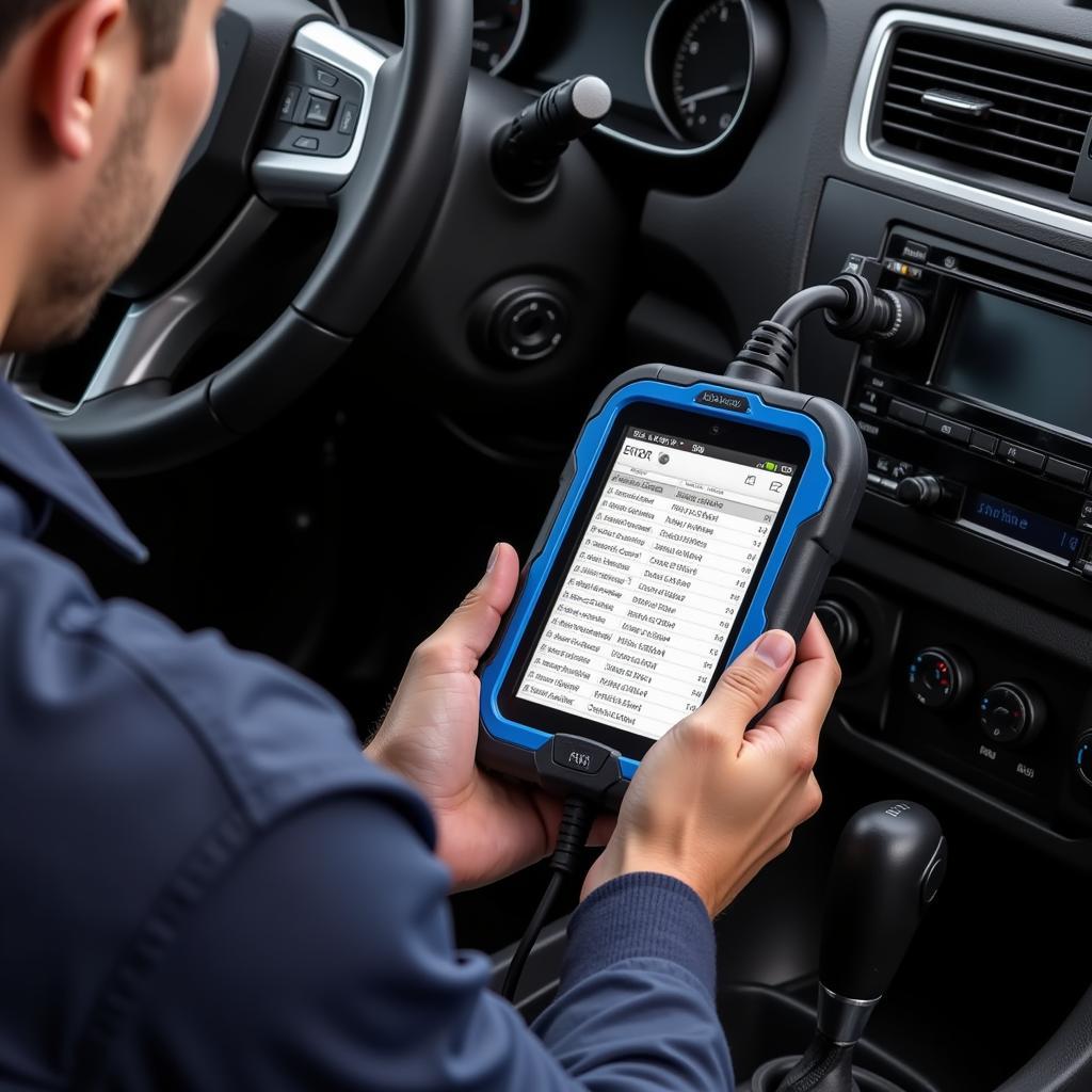 Car Diagnostic Tool Reading Error Codes