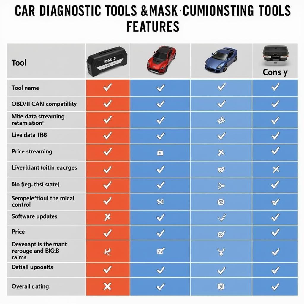 Car Diagnostic Tools Comparison Chart