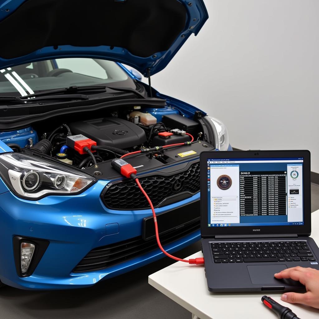 Car Diagnostic Tools Connected to Vehicle