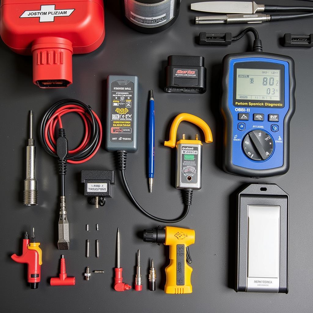 Car Diagnostic Tools on a Workbench