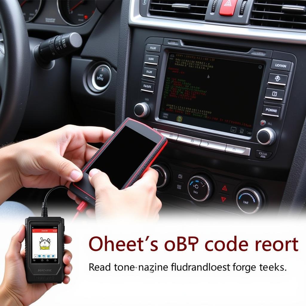 Using an AA OBD2 code reader to diagnose a car engine