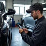 Modern car diagnostic equipment in Bangor garage