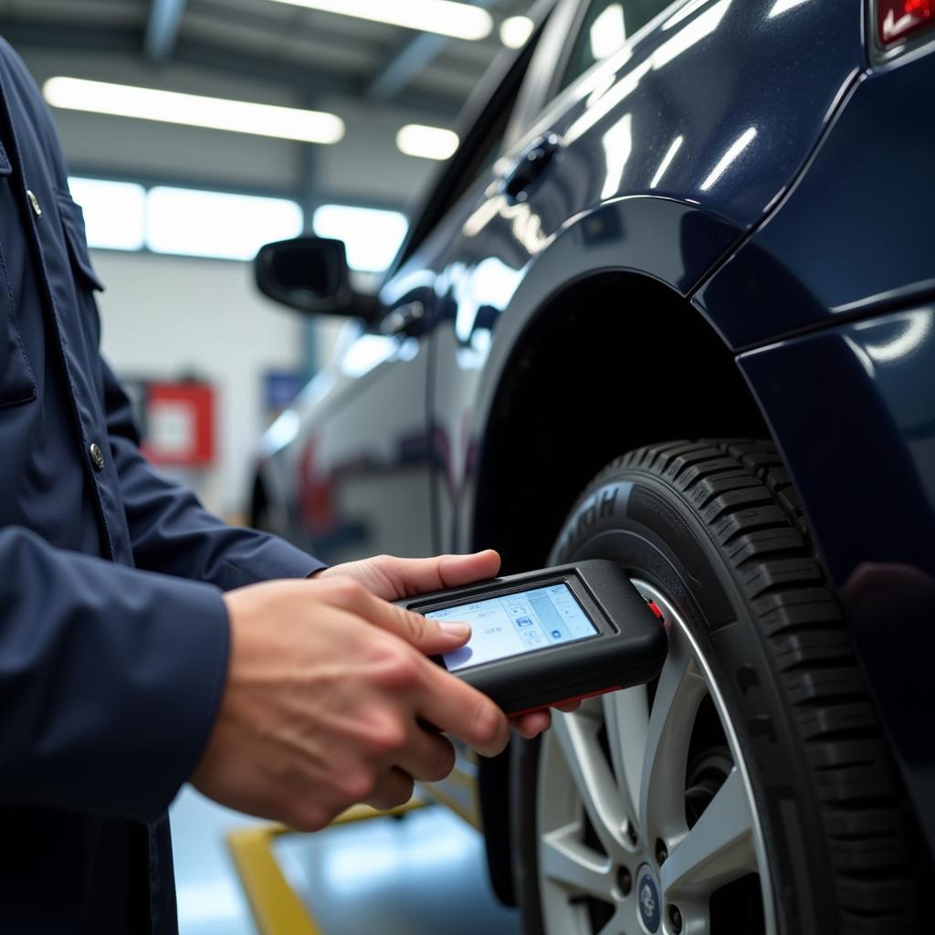 Car diagnostics being performed in a Barnsley garage