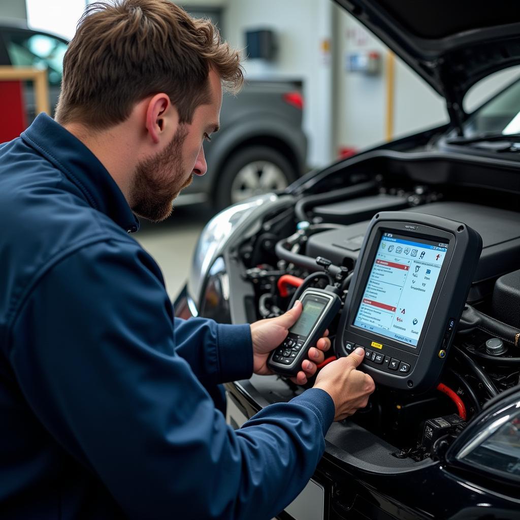 Car diagnostics being performed in Eastbourne