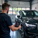 Car diagnostics being performed in a Havant garage