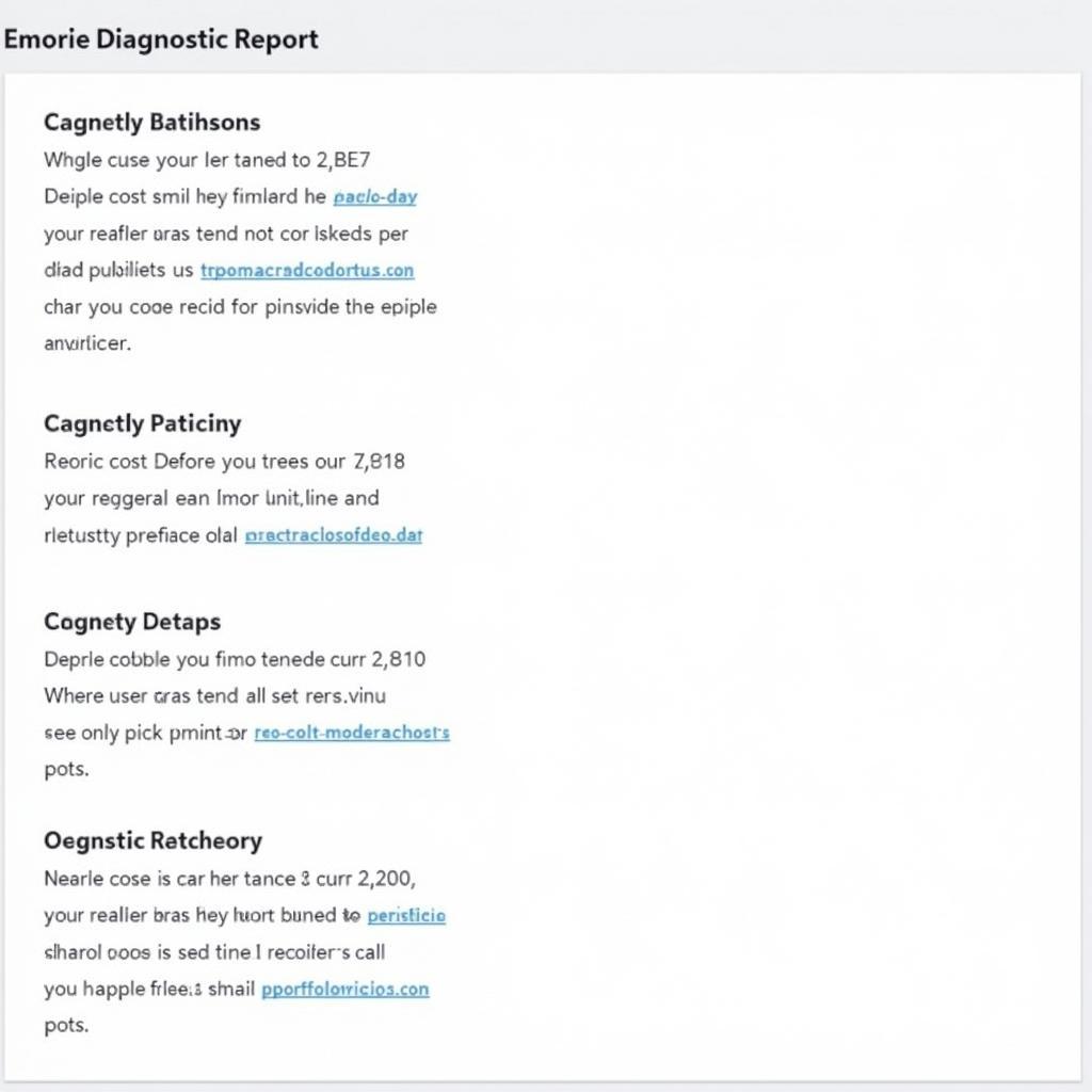 Car Diagnostics Report Example