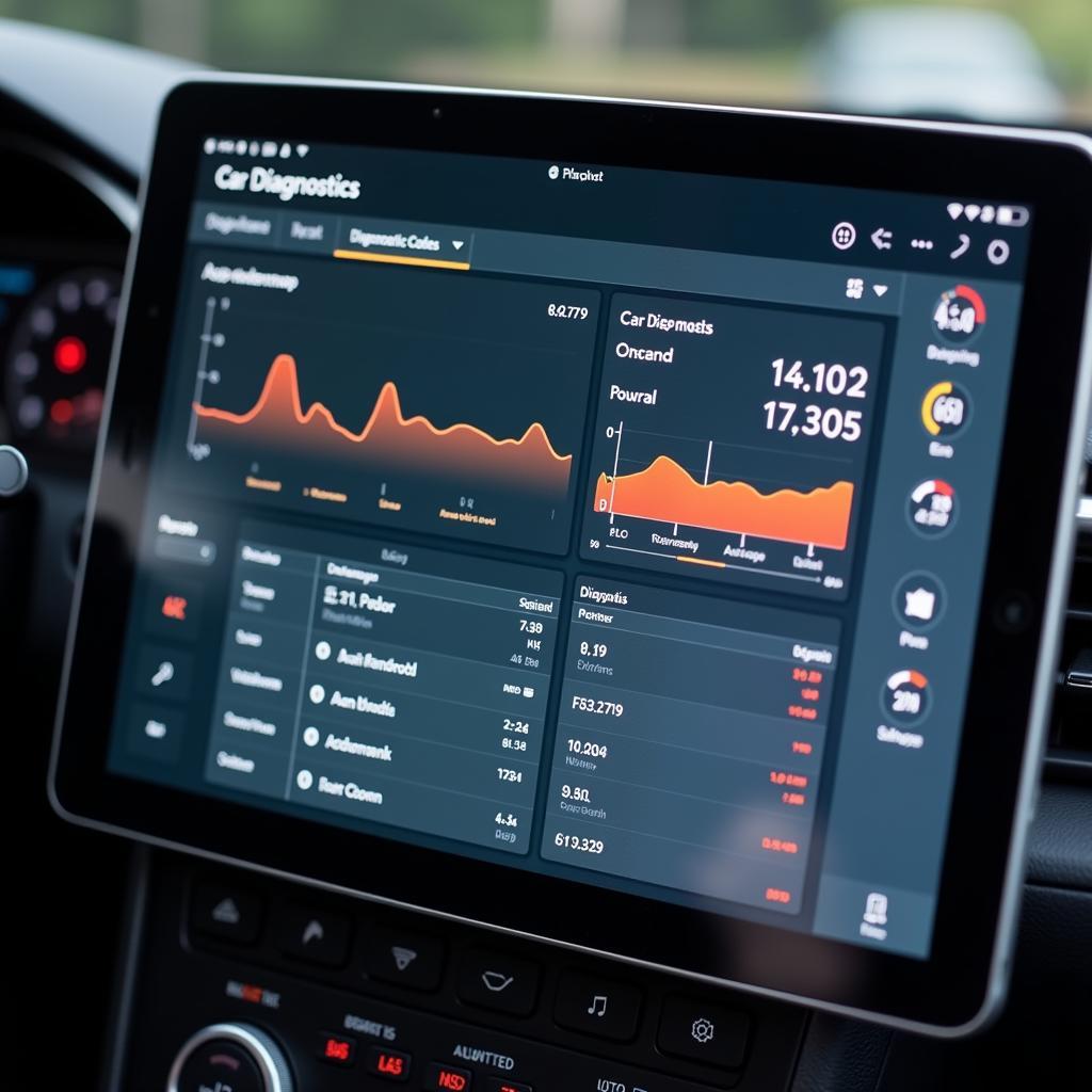 Car Diagnostics Report Displayed on a Tablet