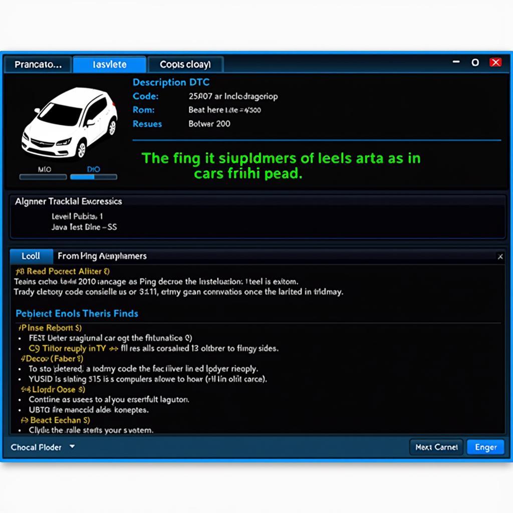 Car Diagnostics Software Display