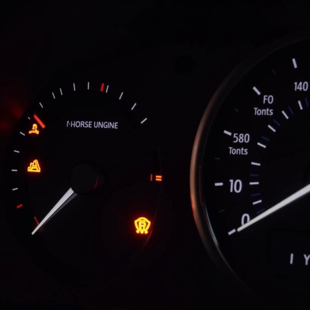 Dashboard warning lights illuminated on a car in Doncaster