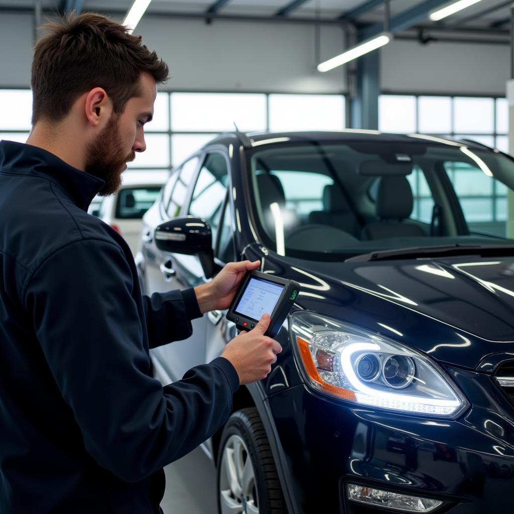 Modern Garage in Warrington Performing Car Diagnostics