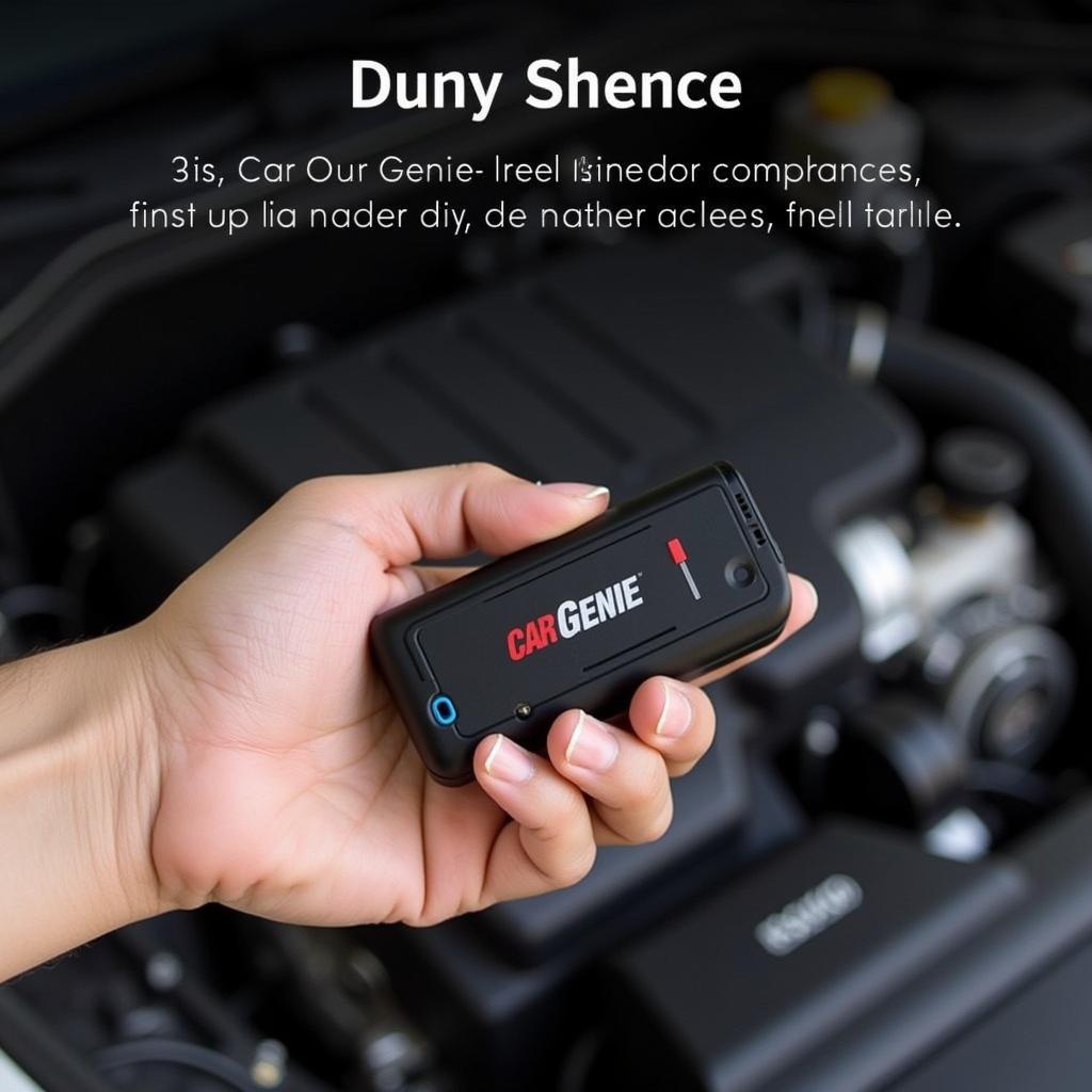 Car Genie Diagnostic Tracker in Hand