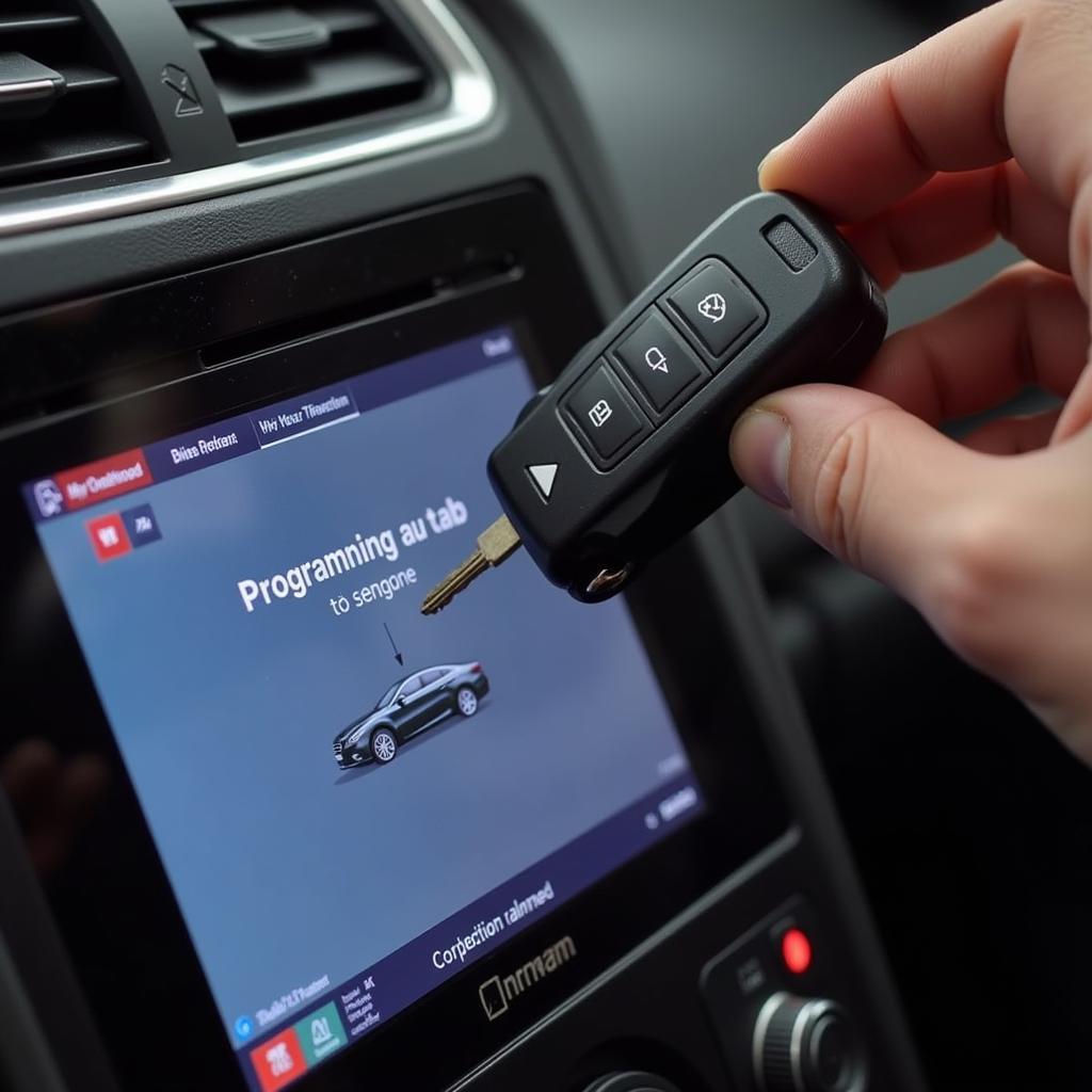 Car Key Being Programmed