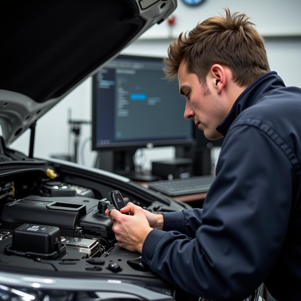 Car key being reprogrammed in Motherwell.