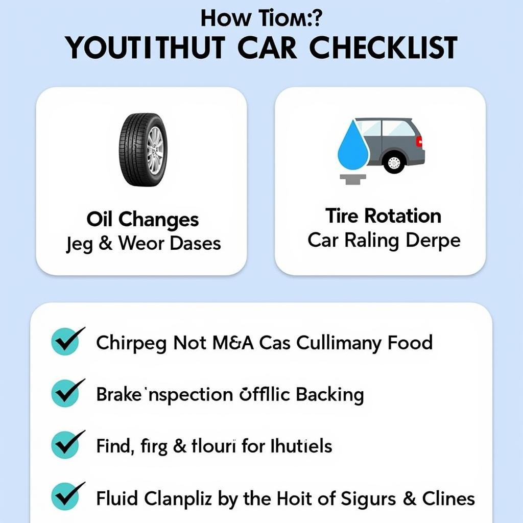 Checklist for regular car maintenance