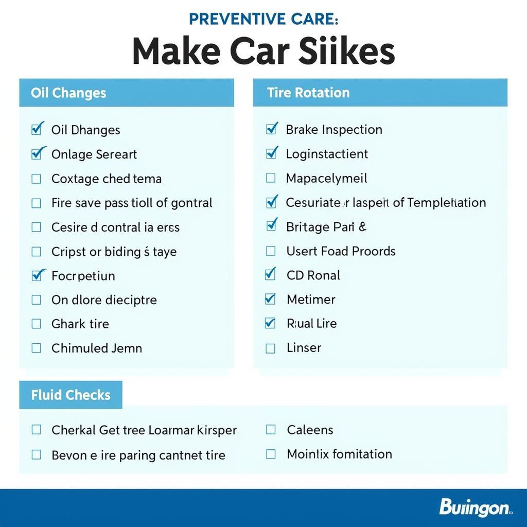 Car Maintenance Checklist