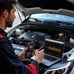 Car Noise Diagnostic Tool in Use