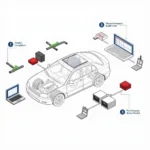 Components of a car-o-liner tool