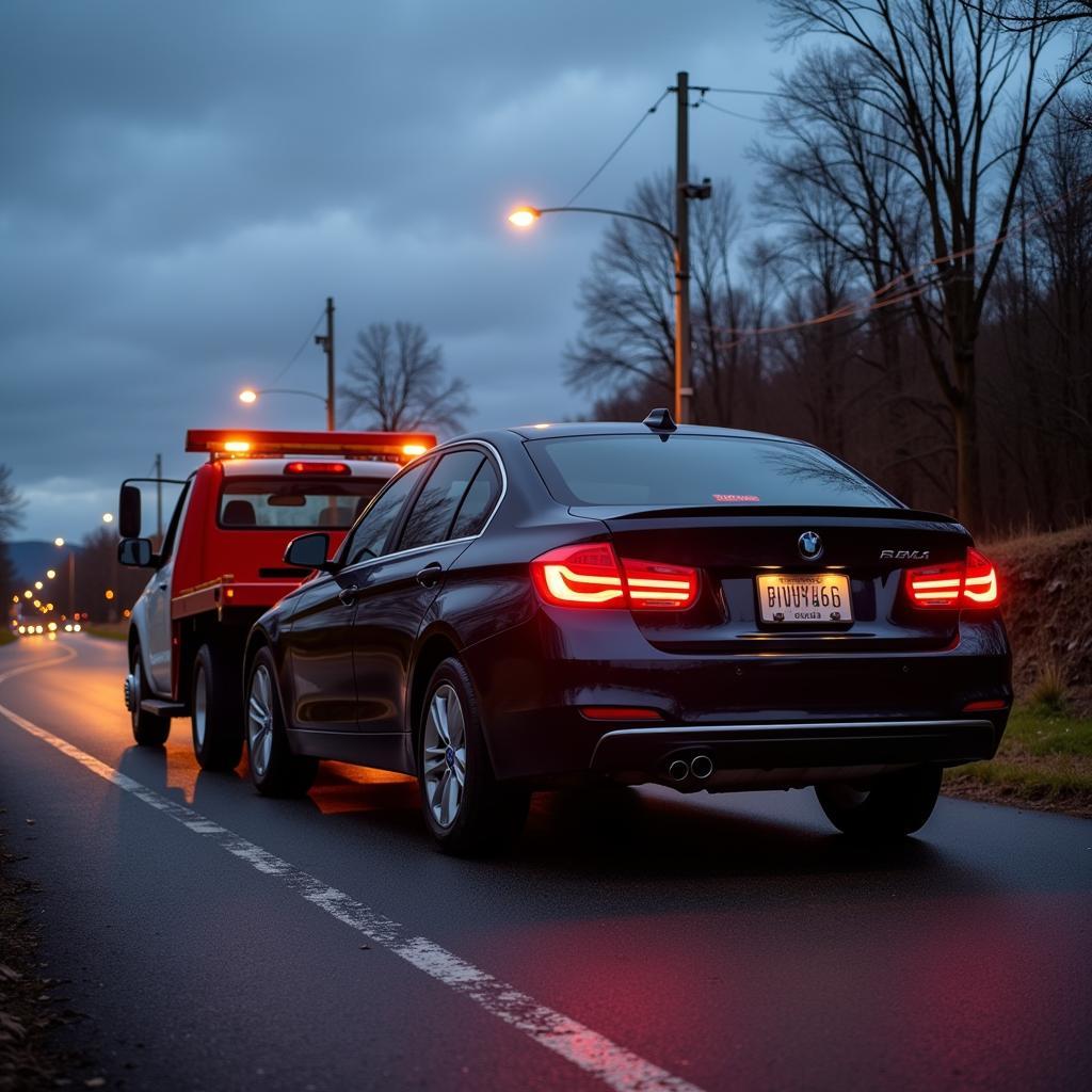 Car Being Towed