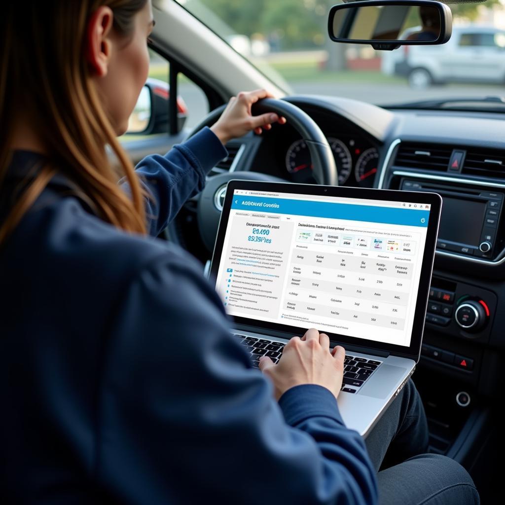 Car Owner Reading Diagnostic Report