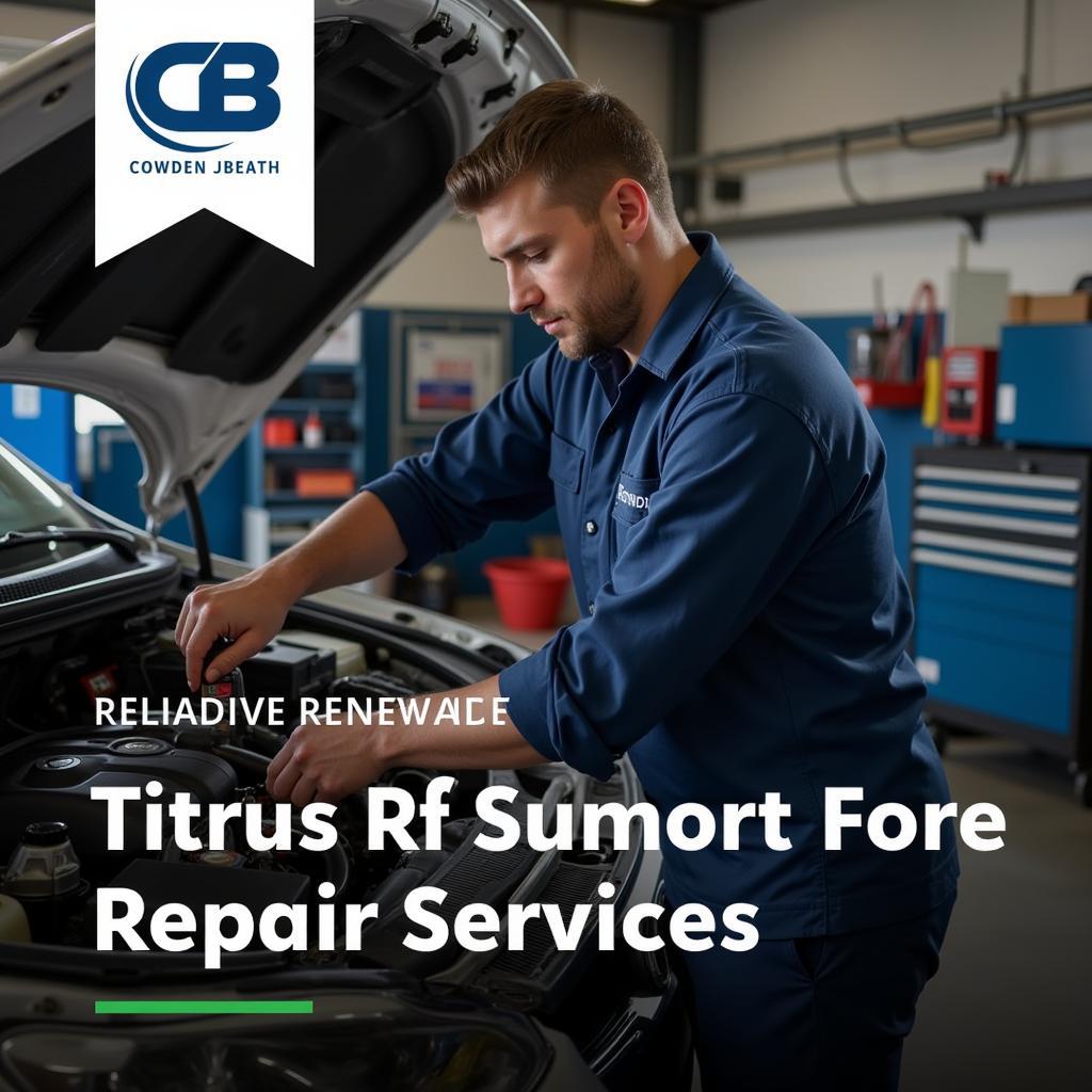 Mechanic working on a car in a Cowdenbeath garage