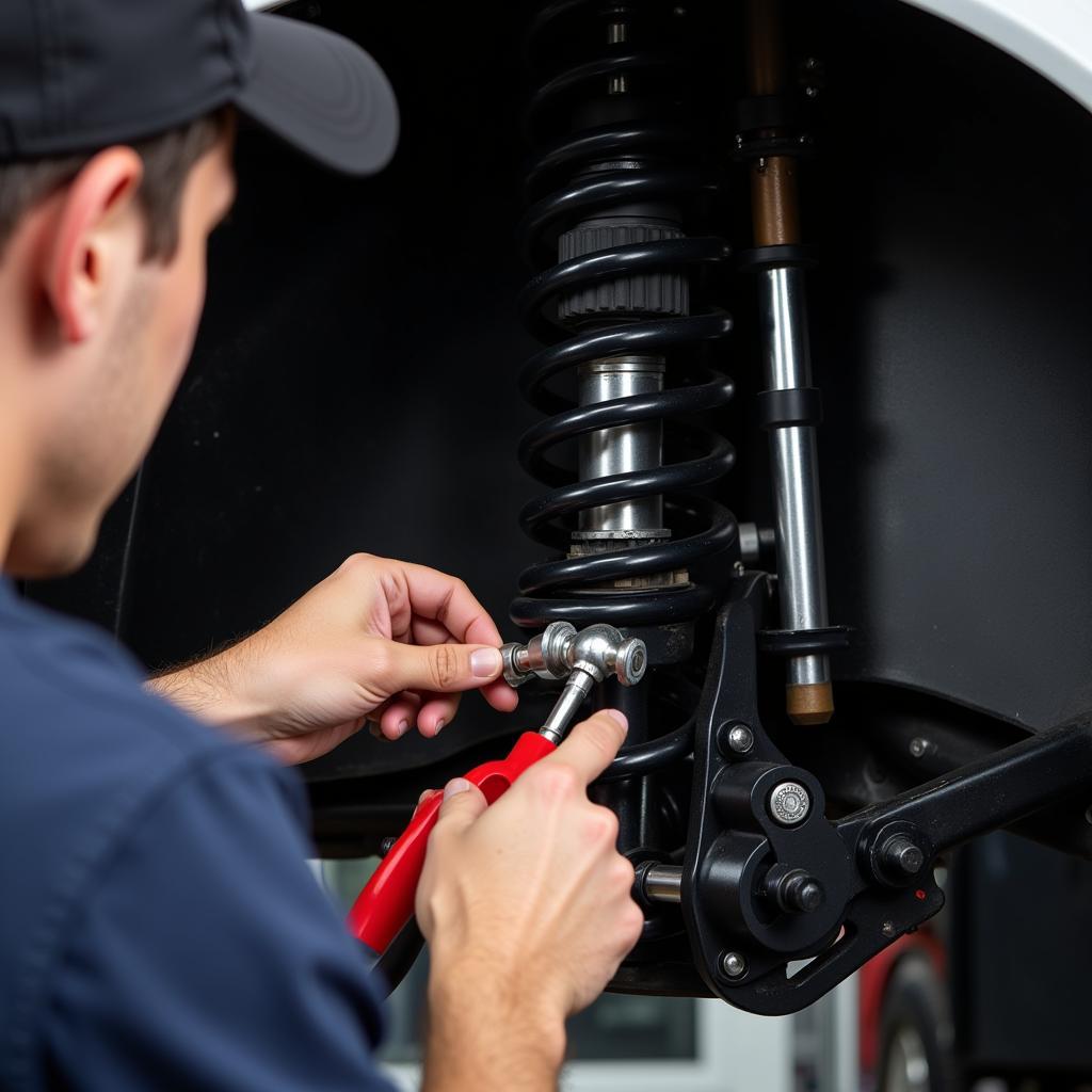 Car Suspension Diagnostic in Progress