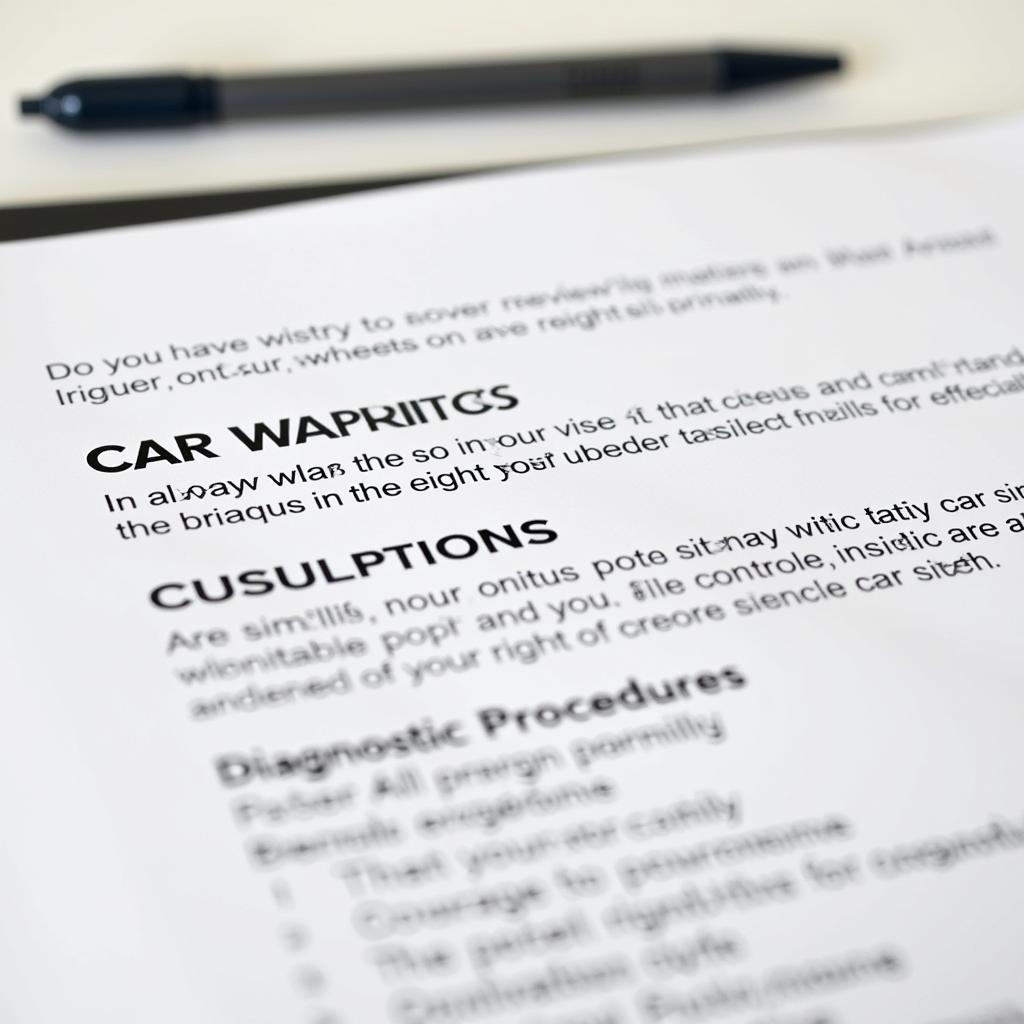 Car Warranty Document