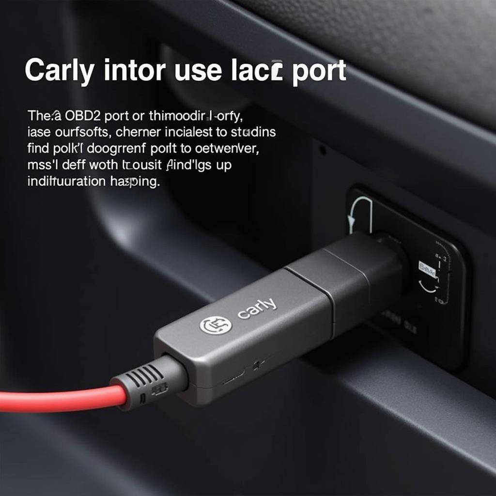 Carly Diagnostic Adapter Connected to Car