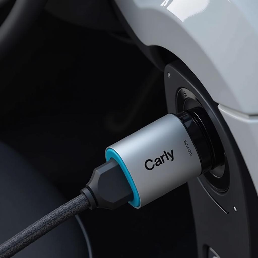 Carly OBD2 Adapter Connected to a Car